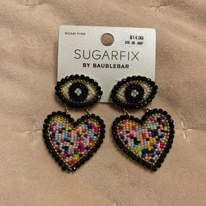 Sugarfix Heart Drop Earrings NWT